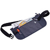 Поясная сумка для документов Money Belt, серая с нанесением логотипа