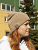 Шапка с Bluetooth наушниками Real Talk Headset, бежевый меланж с нанесением логотипа