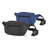 Поясная сумка Fanny Pack, синяя с нанесением логотипа
