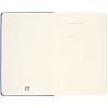 Записная книжка Moleskine Classic Large, в клетку, синяя с нанесением логотипа