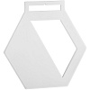 Медаль Steel Hexa, белая с нанесением логотипа
