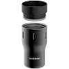 Термостакан Tumbler 350, вакуумный, черный с нанесением логотипа