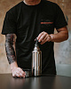 Термос Flask 470, вакуумный, стальной зеркальный с нанесением логотипа