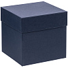 Коробка Cube, S, синяя с нанесением логотипа