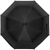 Зонт складной с защитой от УФ-лучей Sunbrella, черный с нанесением логотипа