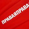 Свитшот детский «Правая левая», красный с нанесением логотипа